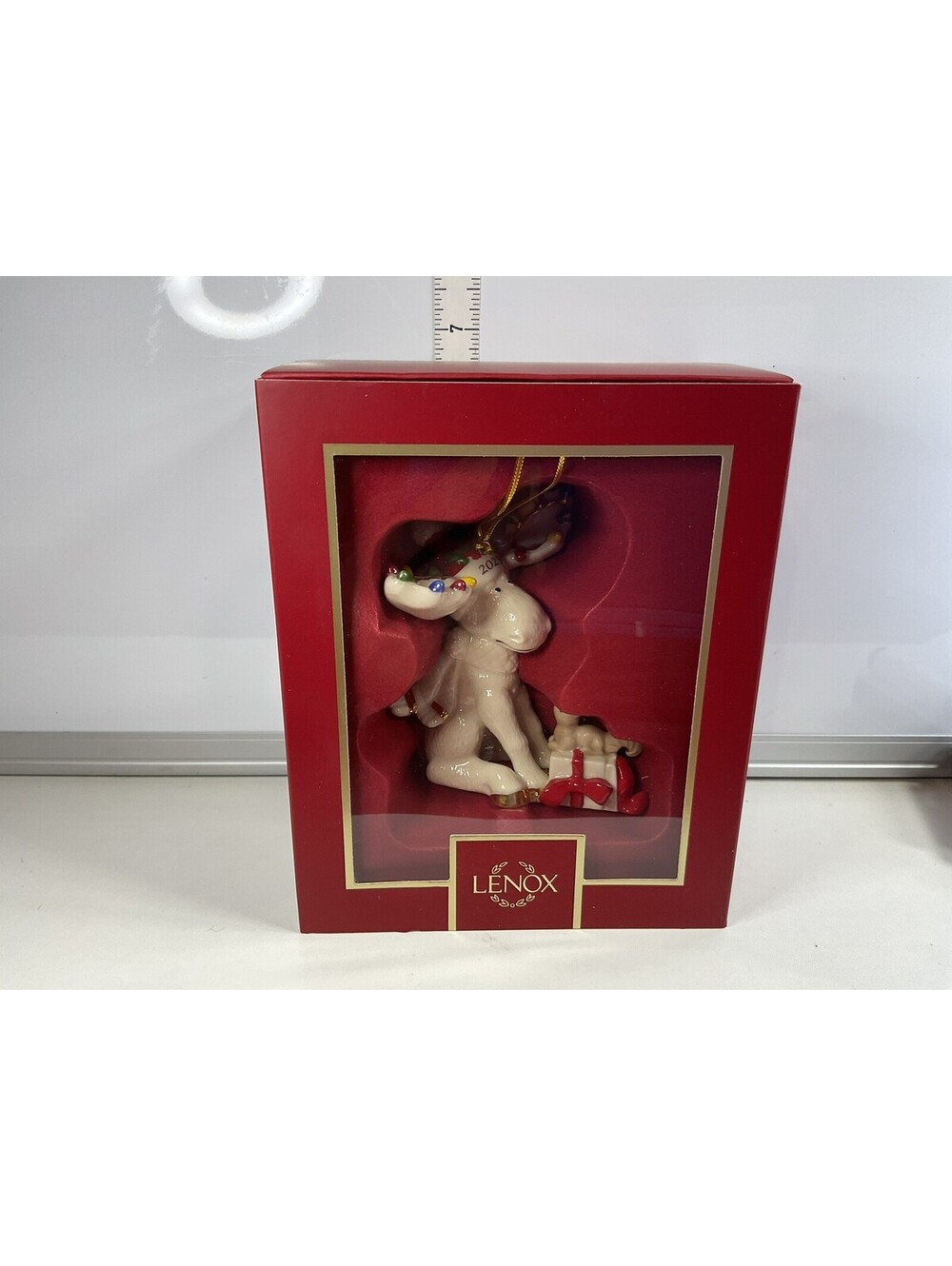 Lenox 2025 Marcel The Moose Ornament NIB